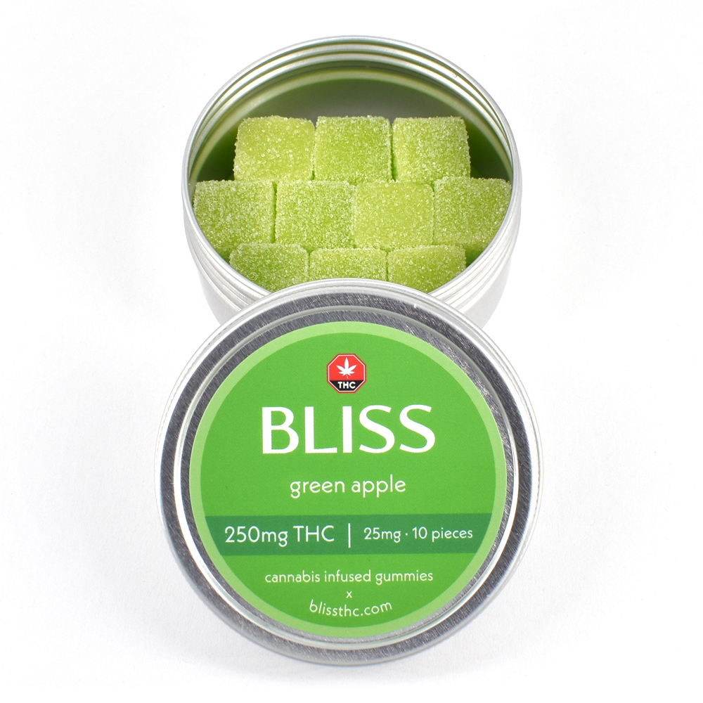 Buy Marijuana Gummies UK -bliss green apple 250 1