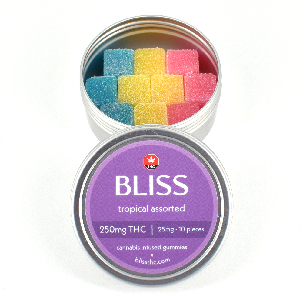 Cannabis Infused Gummies bliss tropical assorted 250 1