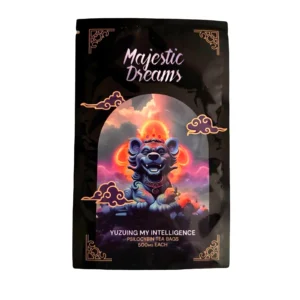 Majestic Dreams Tea Bag 500mg 9 majesticdreams tea 500mg yuzu front
